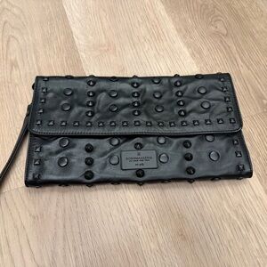 BCBGMaxAzria Black Studded Clutch